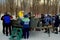 Field kitchen after the trade-union cross-country ski track â€œSki Track of Russia 2019â€.