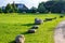 Field with large boulders