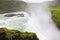 Field of lava and Gullfoss waterfall in Iceland