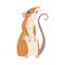 Field Mouse as Small Rodent with Long Tail and Dorsal Black Stripe Vector Illustration