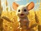 Field mouse in wheat field