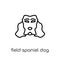 Field Spaniel dog icon. Trendy modern flat linear vector Field S