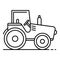 Field tractor icon, outline style