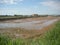 Field watered by flood irrigation