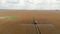 Field Wheat Pesticide Aerial View Autumn Yellow Field