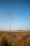 field with wind turbine