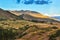 The fields around the ruins of the Puka Pukara in Cusco, Peru