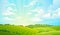 Fields landscape. Scenic green hills nature sky horizon meadow grass field rural land agriculture grassland