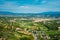 Fields and meadows near Bonnieux village in Provence, France