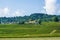 Fields in Swiss village in Yverdon les Bains in Switzerland