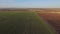 Fields with various types of agriculture, aerial shot