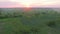 Fields with various types of agriculture, aerial shot