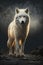 Fierce Arctic Wolf with Golden Eyes in Flawless Shape. Perfect for Wildlife Posters.