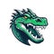Fierce Crocodile Head Logo for Esports.