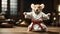 Fierce Furry Fighter: Mouse Exhibits Martial Art Prowess in Karate Outfit
