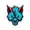 Fierce Hyena Mascot Logo on White Background .