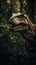 Fierce and Majestic Wildlife: T-Rex in the Jungle with Dramatic Lighting and Earthy Tones