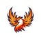 Fierce Phoenix Logo on White Background .