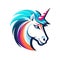 Fierce Unicorn Head Logo for Esports.