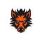 Fierce Wild Boar Logo Vector for Esports .