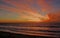 Fiery Autumn Sunset at Torrance State Beach, Los Angeles County, California