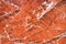 A fiery bewitching sectional view of red granite