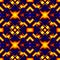 Fiery blue seamless pattern