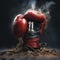Fiery Competence: Steaming Boxing Glove with Number 11