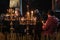 Fiery Cross with jars of honey Holy mass for `sanctification of honey` during the `Honey Day` in Blageovgrad, Bulgaria,