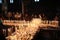 Fiery Cross with jars of honey Holy mass for `sanctification of honey` during the `Honey Day` in Blageovgrad, Bulgaria,