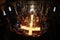 Fiery Cross with jars of honey Holy mass for `sanctification of honey` during the `Honey Day` in Blageovgrad, Bulgaria,