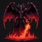 Fiery Demon: A Dragoncore Chiaroscuro Portrait In 16-bit Fire Emblem Style