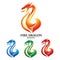 Fiery Dragon Logo Vector Concept Design