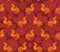 Fiery fantastic cockerel pattern