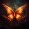 Fiery Fervor: A Captivating Fantasy Butterfly - AI Generated Artwork