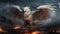 Fiery Flight: The Majestic White Eagle\\\'s Quest for Freedom