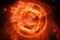 Fiery glowing plasma flame portal