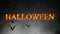 Fiery Halloween text with atmospheric smoke. Halloween themed background. 4k