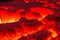 A fiery landscape of molten rock, with jagged cracks and fissures generated by Ai