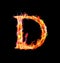 Fiery magic font - D