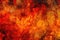 Fiery orange and red acid wash background with bold and dynamic patterns and textures