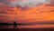 Fiery Orange Sunset Rock Harbor Cape Cod New England