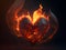 Fiery Passion: Captivating Flame Heart Prints for Sale