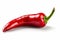 Fiery Passion: Chili Pepper with Leaves (AI Generated)