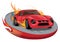 fiery race car. Vector illustration decorative design