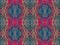 FIERY RED AND BLUE REPEAT DESIGN PATTERN