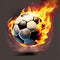 Fiery Soccer Ball: A Dynamic Vector Illustration of Passion and Competition AI-Generated