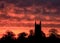 Fiery Sunset, Maker Church, Mount Edgecumbe, Cornwall