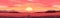 fiery sunset over a prairie vector simple 3d smooth isolated illustration