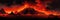 A Fiery Volcano With Molten Lava Panoramic Background